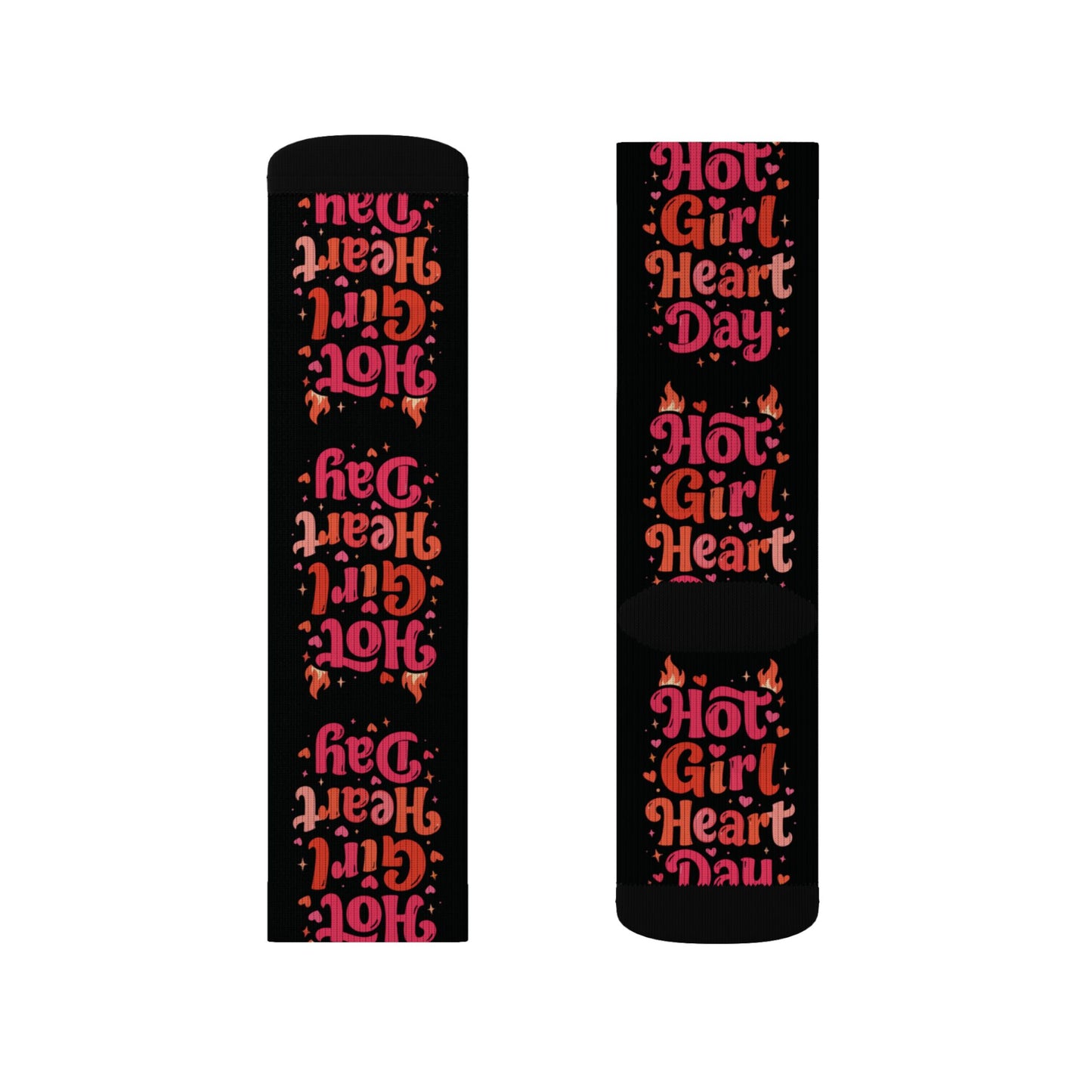 Hot Girl Heart Day Socks