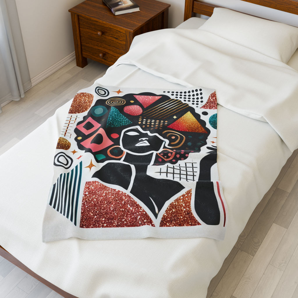 Crowned in Confidence – Plush Velveteen Blanket