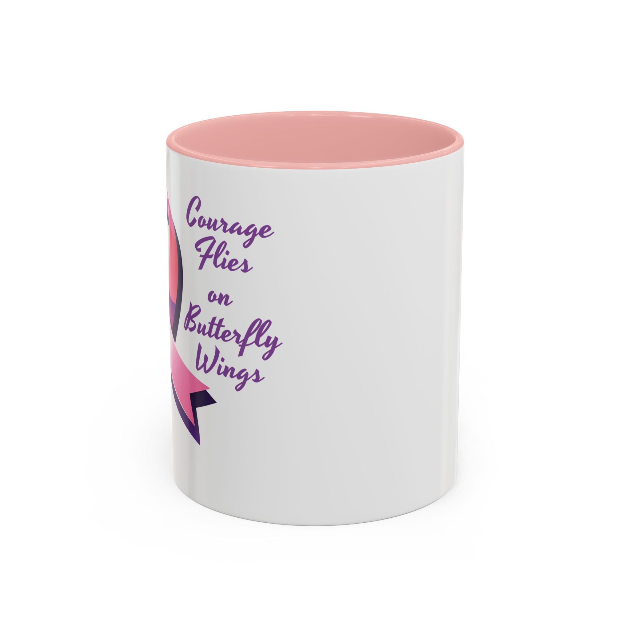 Courage Flies on Butterfly Wings - Accent Coffee Mug