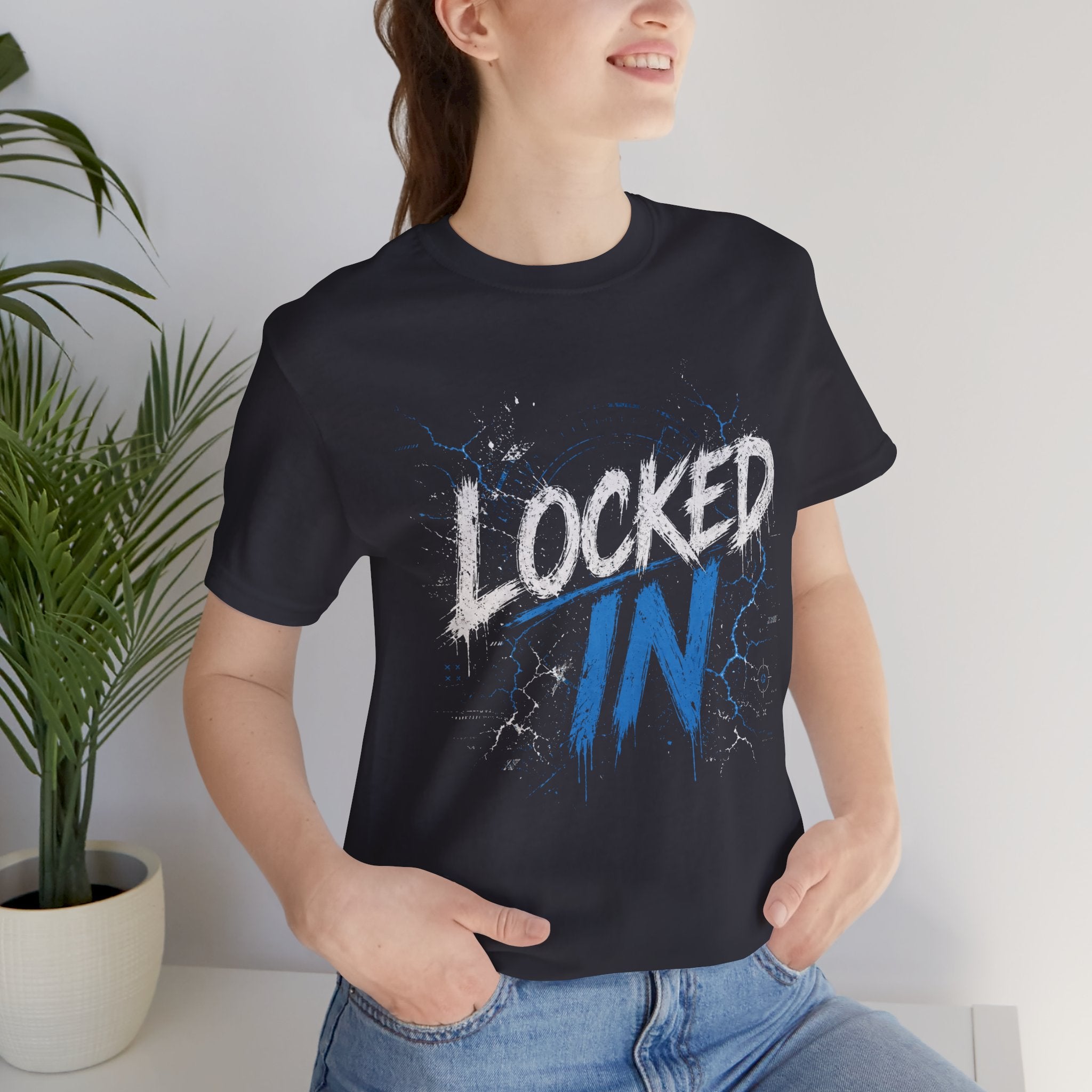 Locked In (Blue) - Jersey Short Sleeve Tee