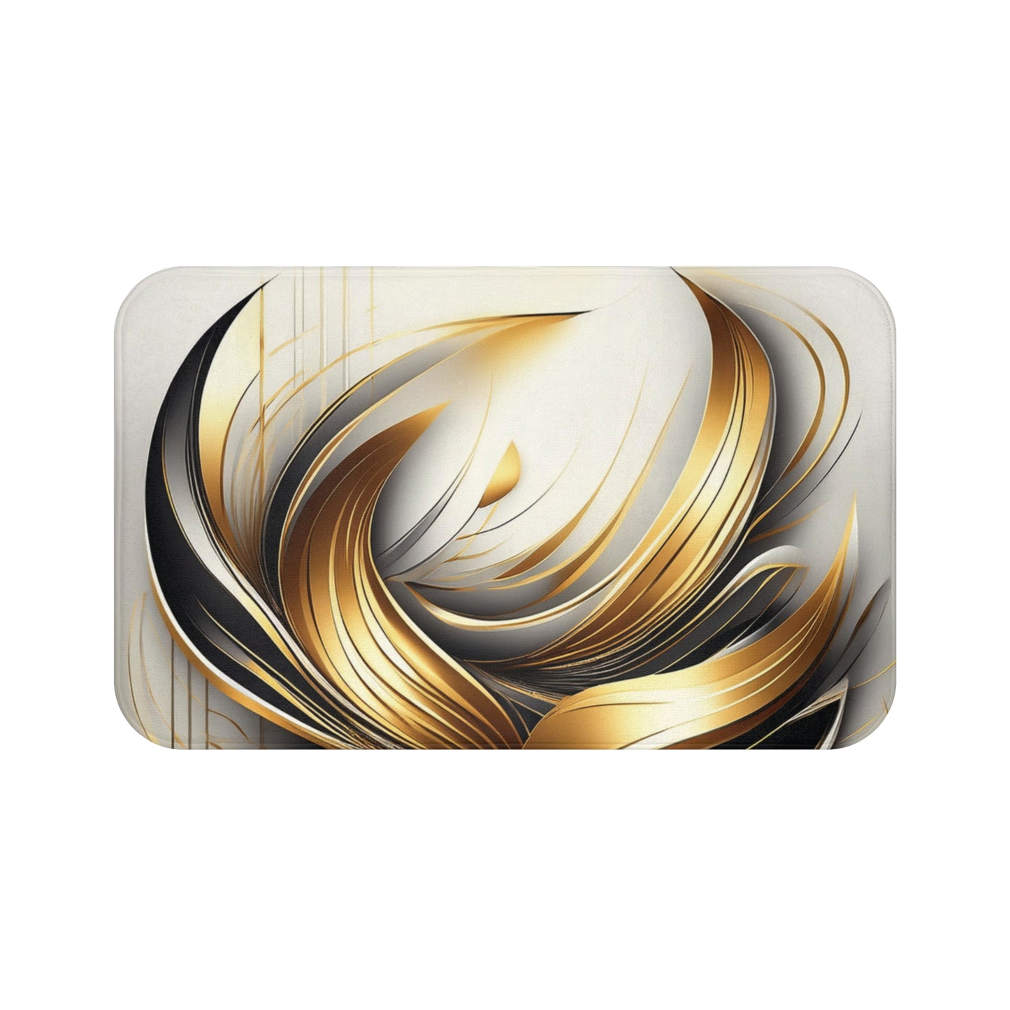 Gold Art Swirl - Bath Mat