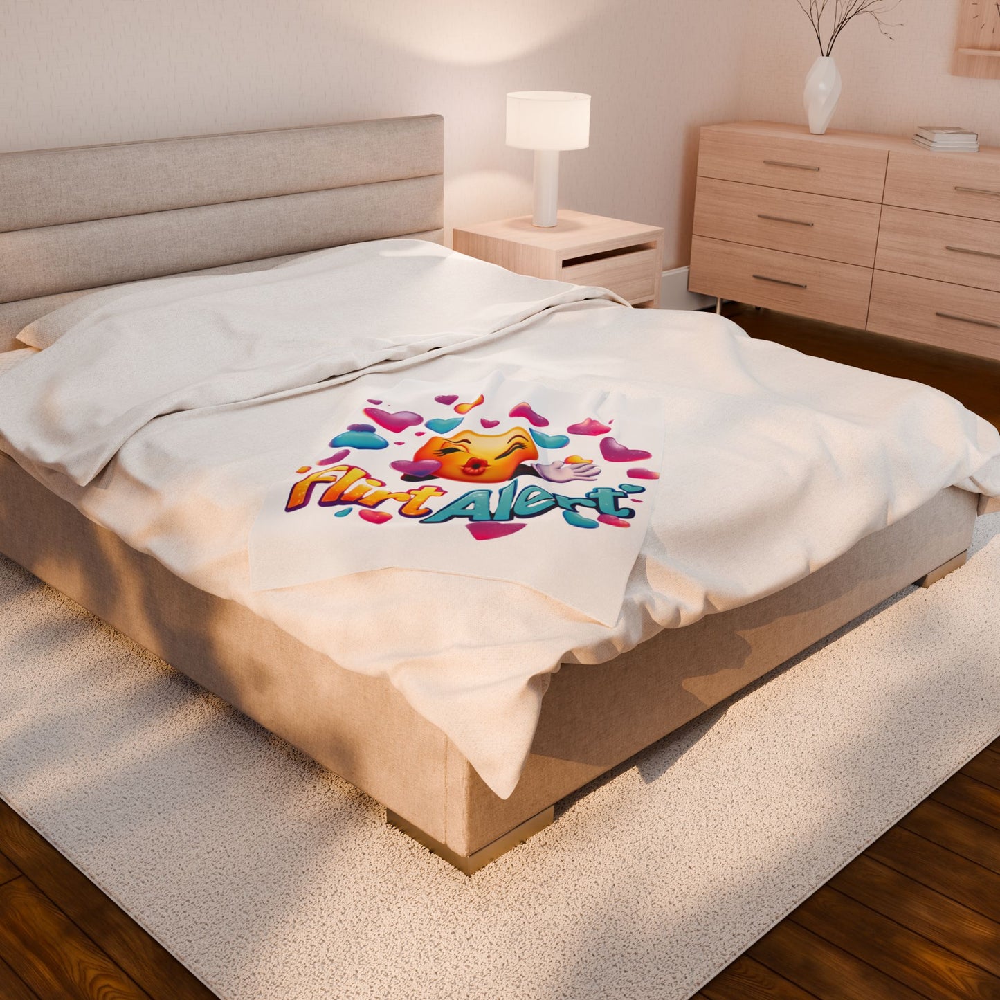 Flirt Alert - Velveteen Plush Blanket