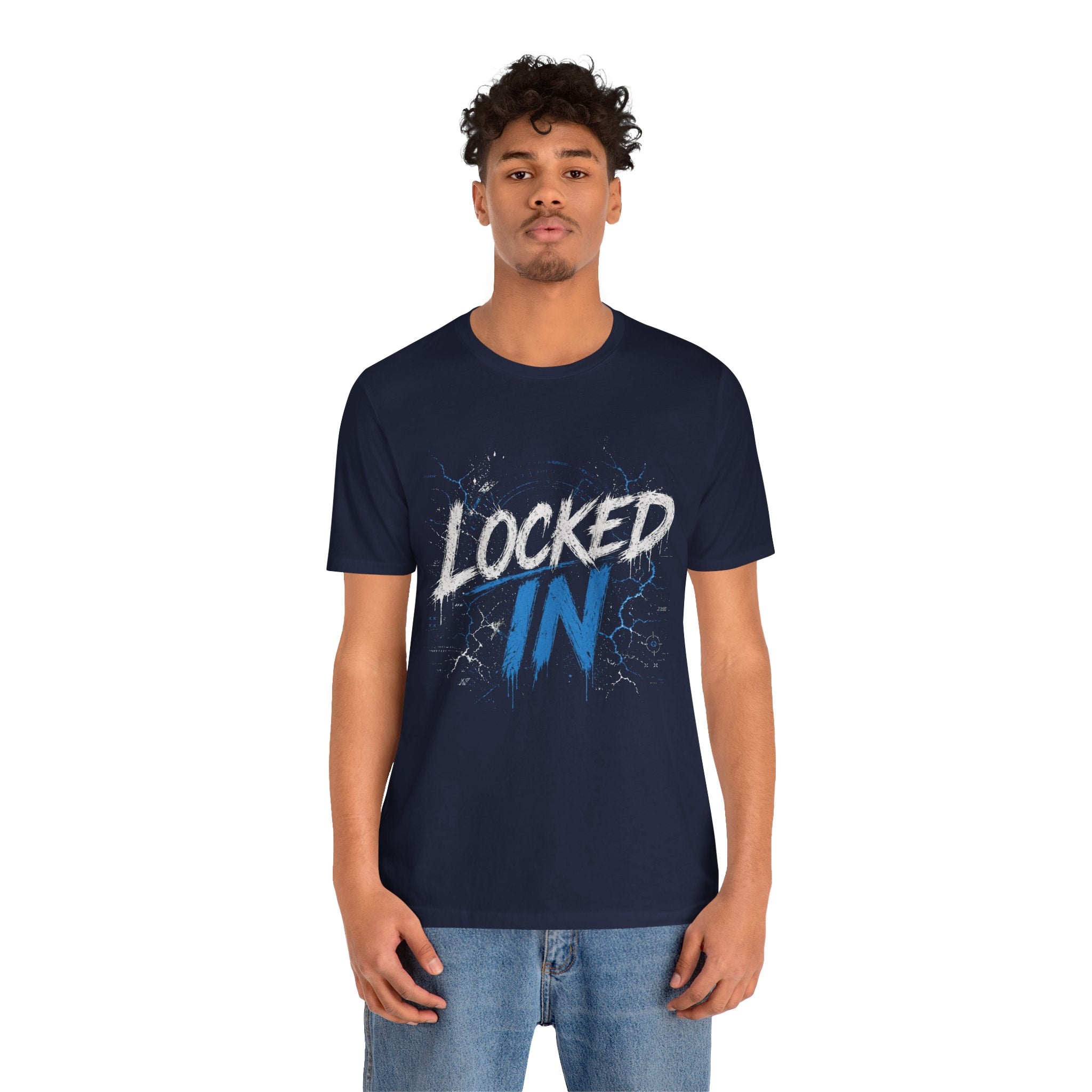 Locked In (Blue) - Jersey Short Sleeve Tee