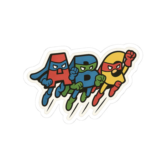 ABC Superheroes - Kiss-Cut Sticker