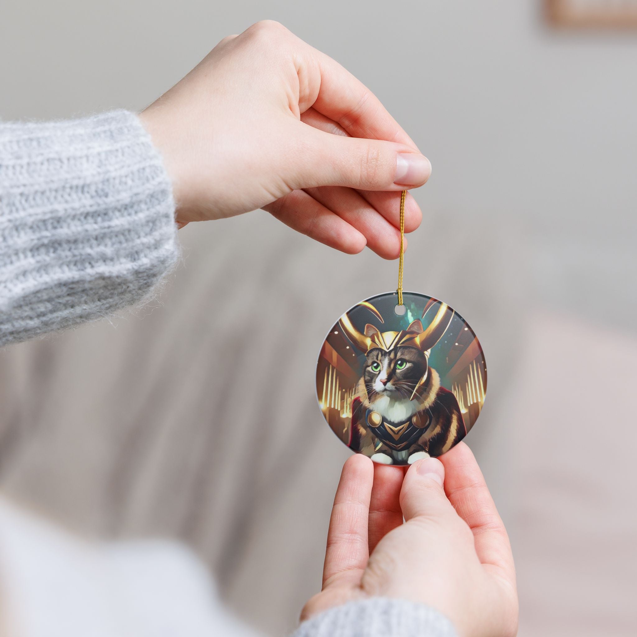 "A Very Loki Christmas" - Ceramic Decoration Ornament, (1pc)