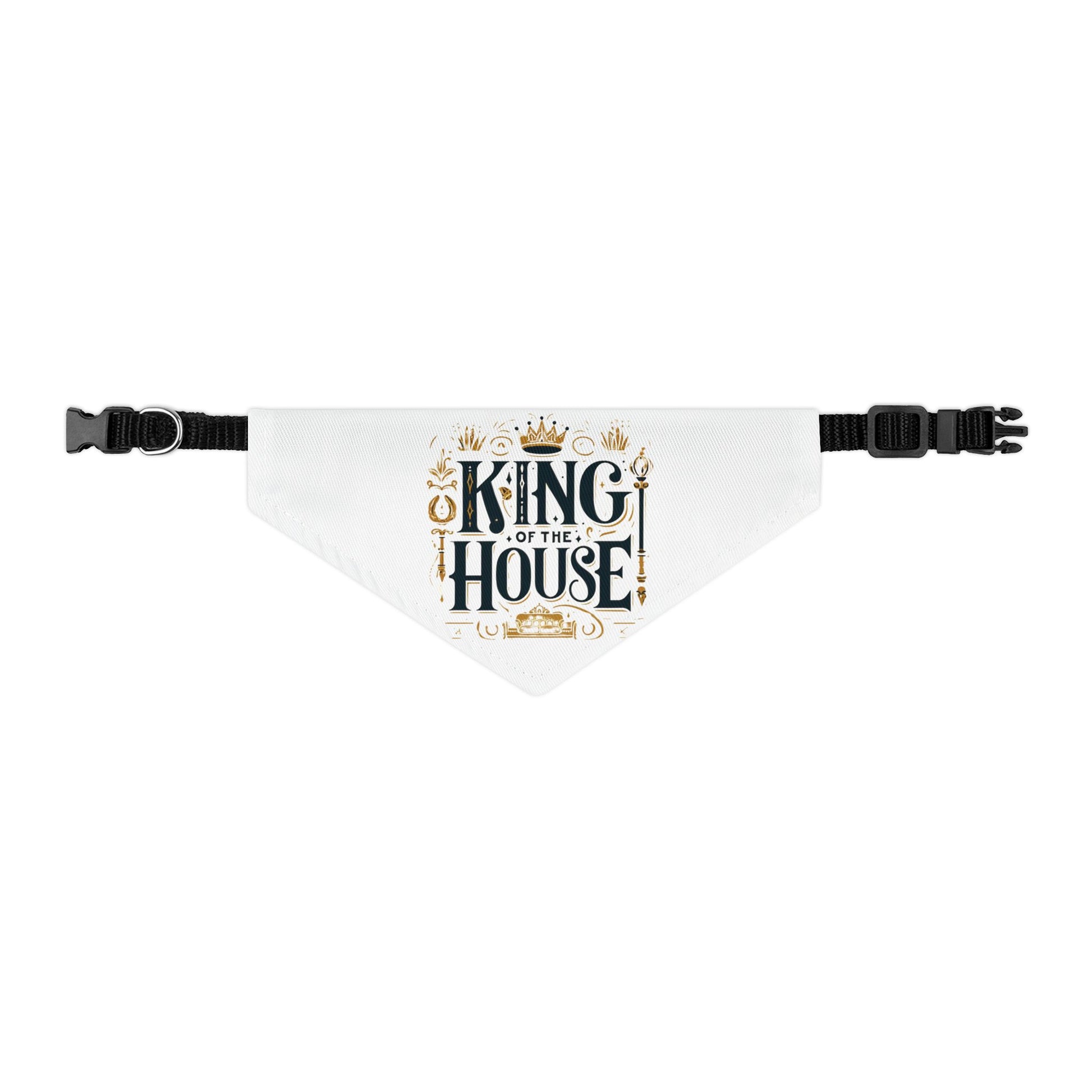 King of the House - Pet Bandana Collar - Creatively Designed Shop