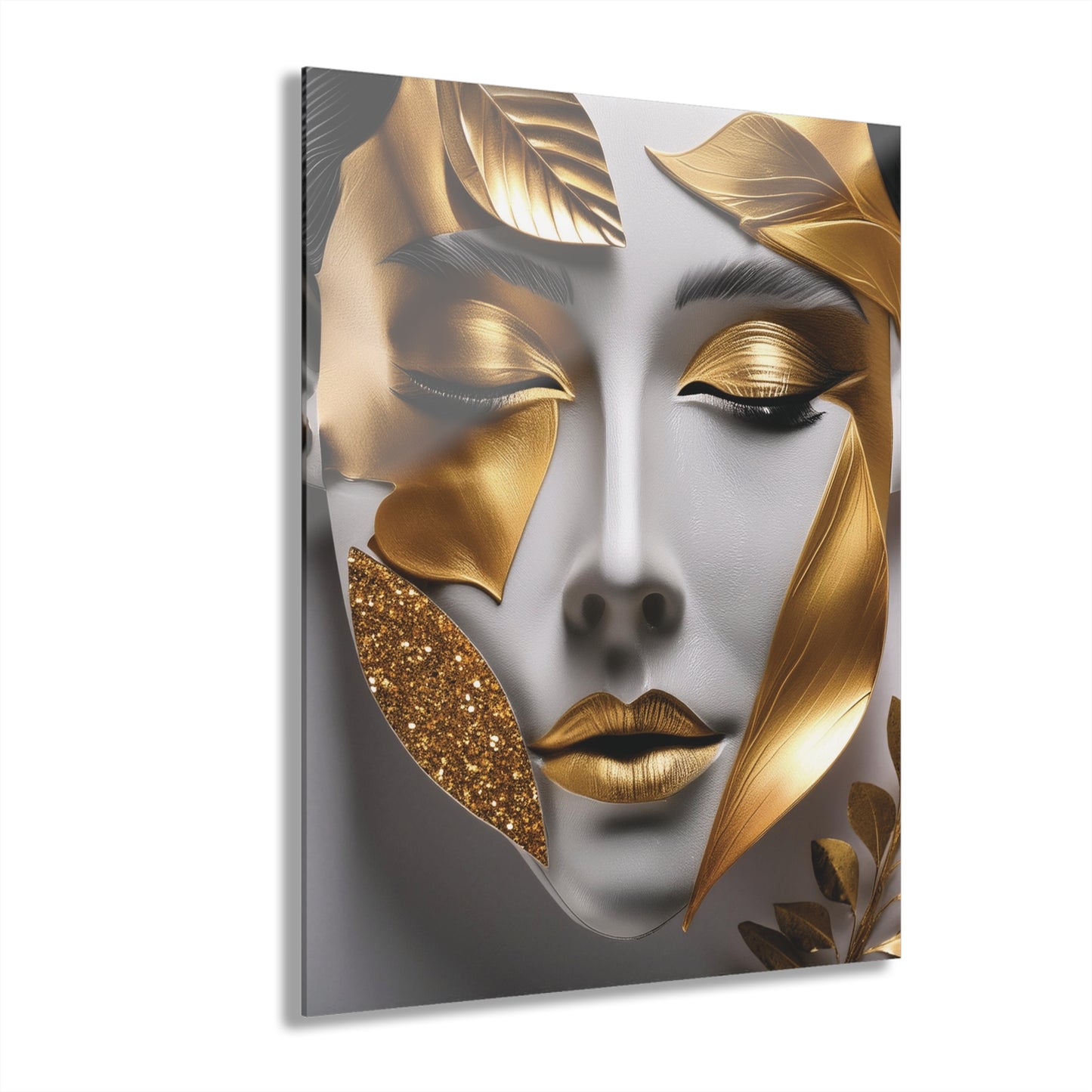 Gold Abstract - Acrylic Prints (French Cleat Hanging)