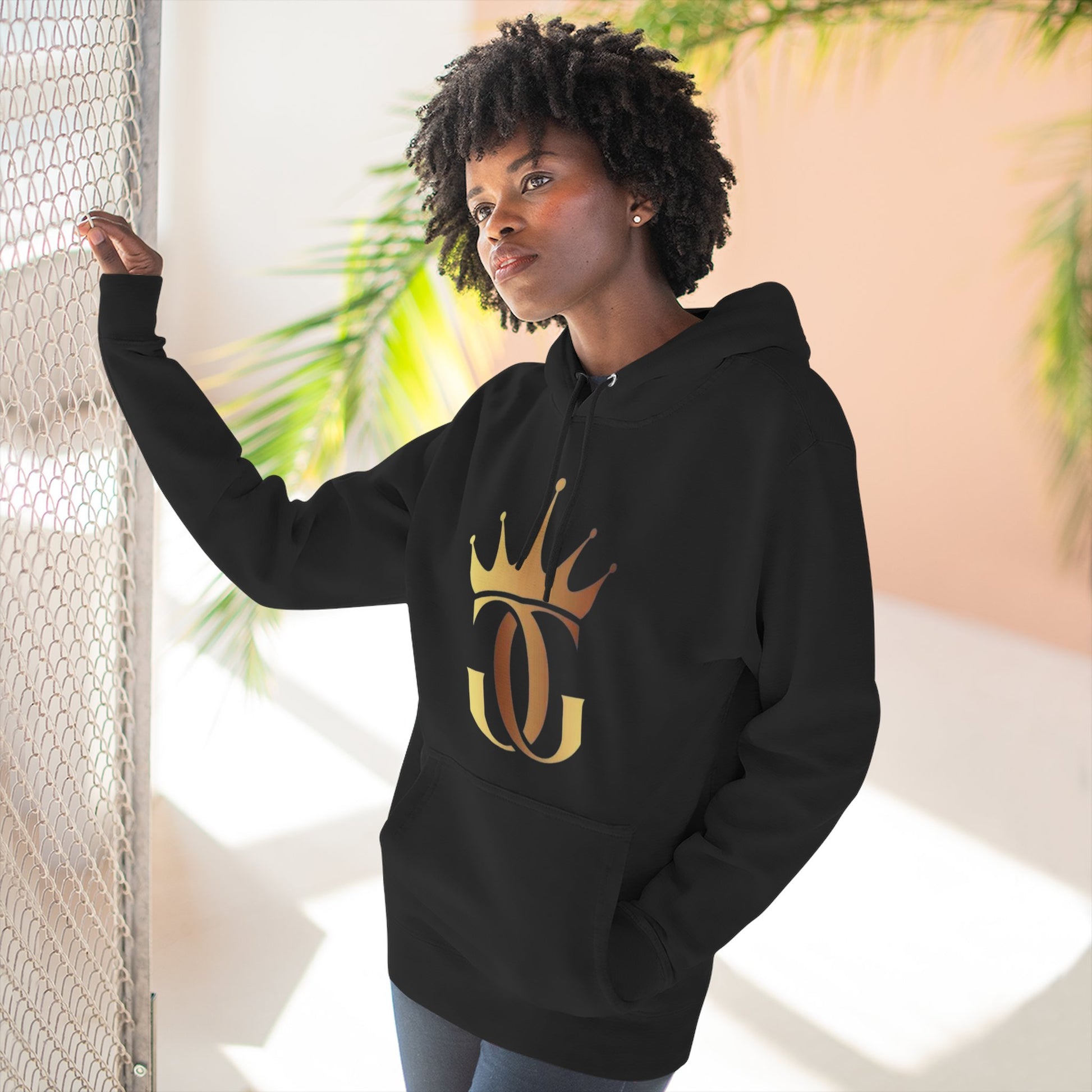GG Crown - Three-Panel Fleece Hoodie - Creatively Designed Shop