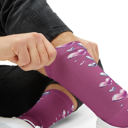 Purple & Pink Hearts Socks