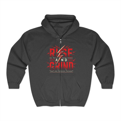 Rise and Grind - Unisex Heavy Blend™ Full Zip Hooded Sweatshirt