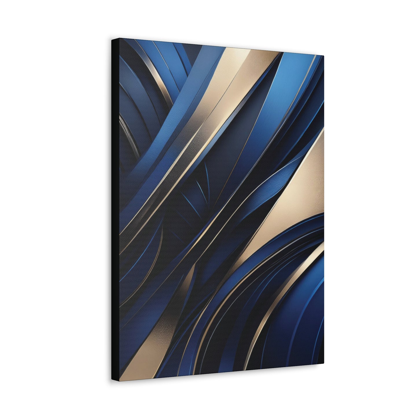 Abstract Blue & Gold - Canvas Gallery Wraps