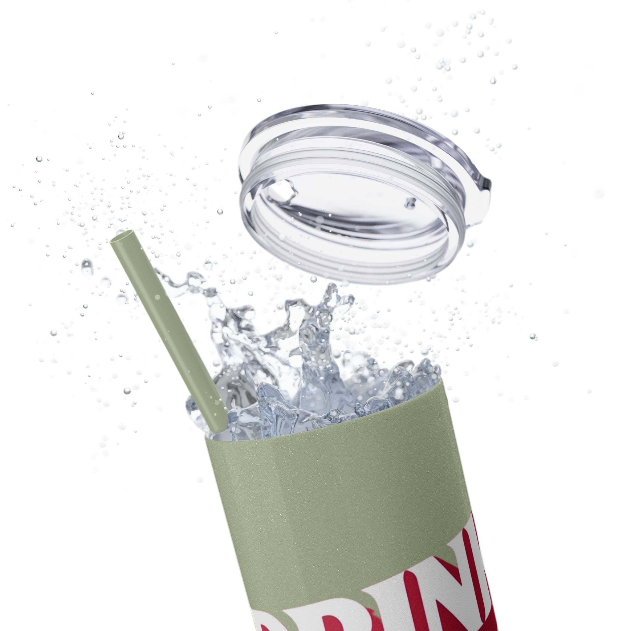 Drink Like A Boss - Skinny Tumbler with Straw, 20oz