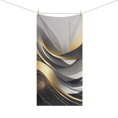 Abstract Swirl - Mink-Cotton Towel