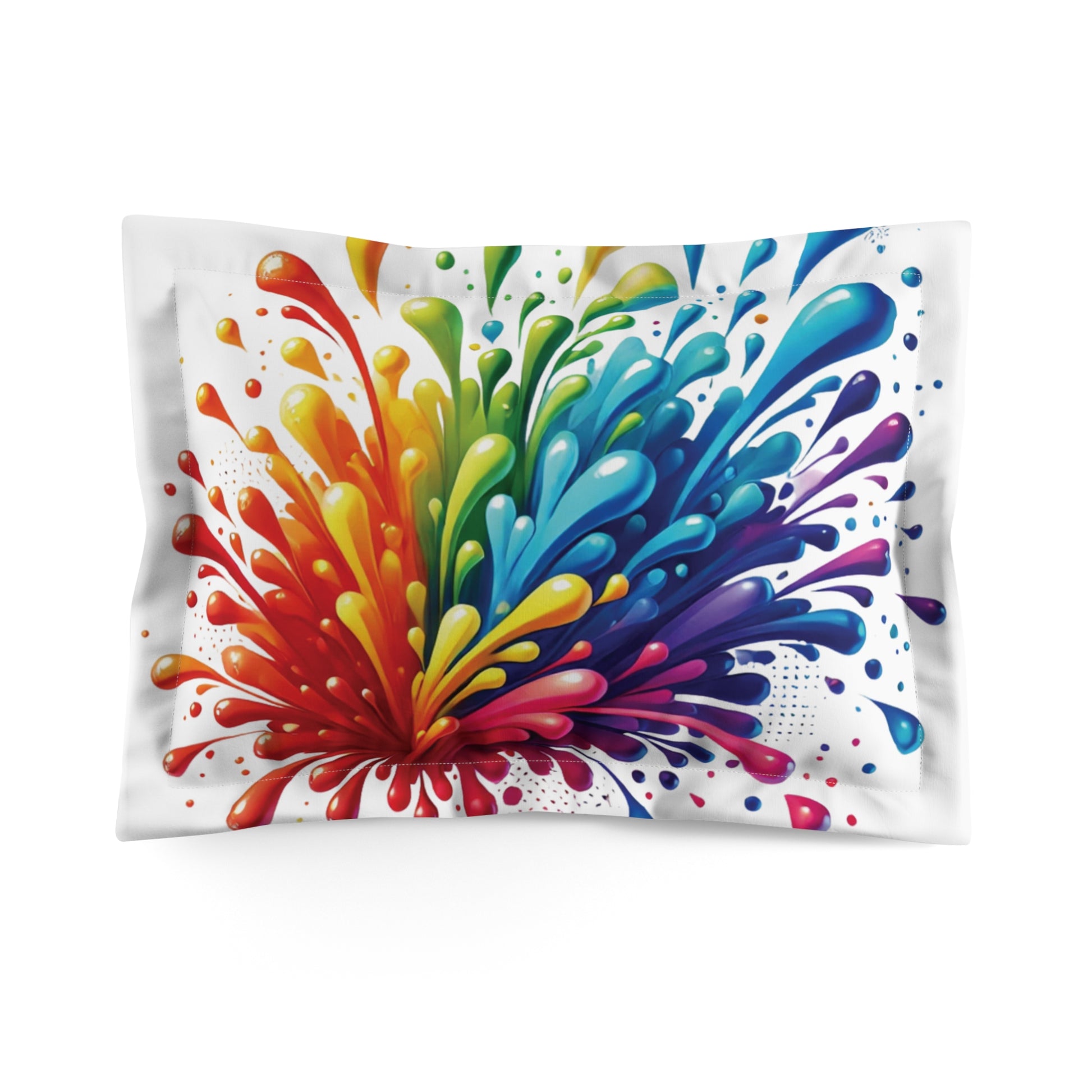 Color Splash - Microfiber Pillow Sham - Creatively Designed Shop