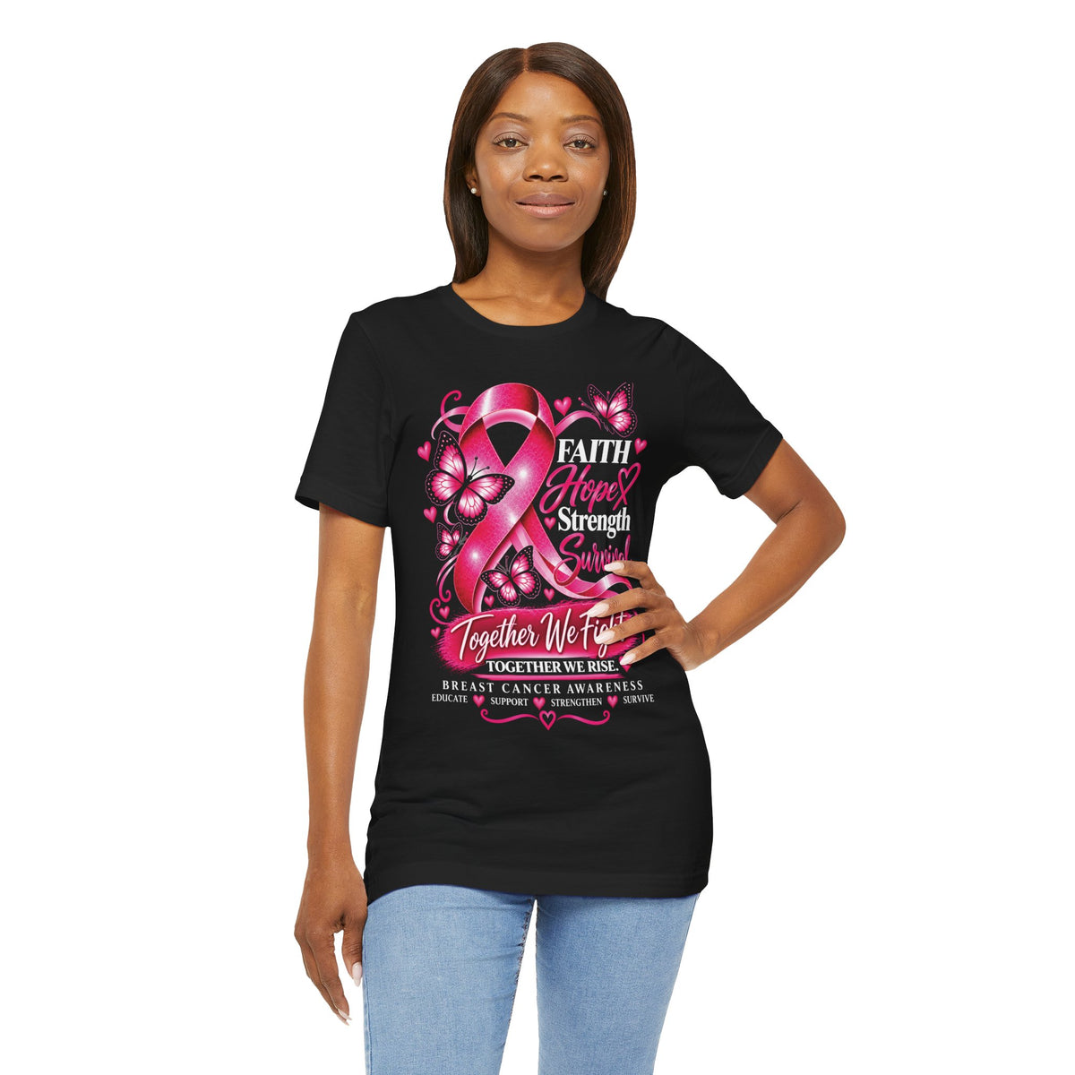 2026 Featured: Sisters Empowering Sisters Breast Cancer Awareness Tee | Front & Back Print