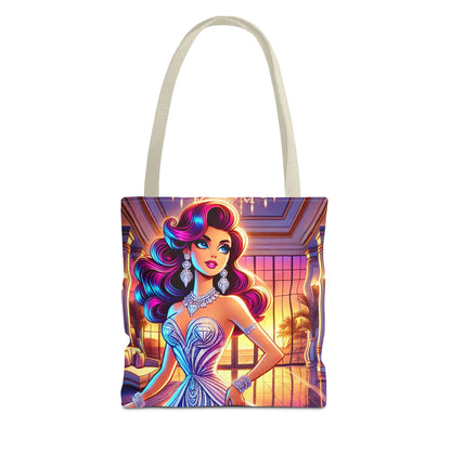 "Elegance Suits Me" (Purple) - Tote Bag (AOP)