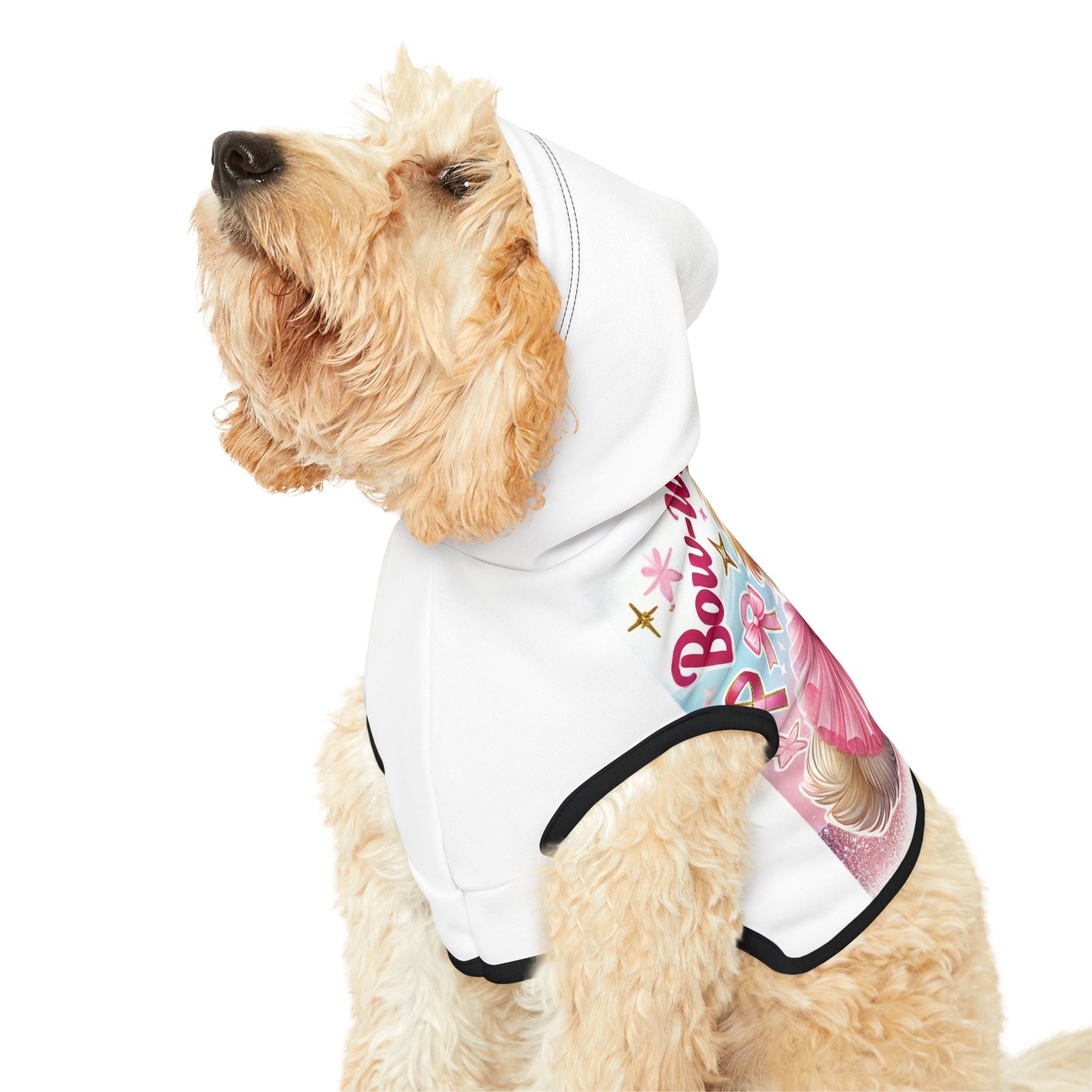 Bow Wow in Pink - Pet Hoodie