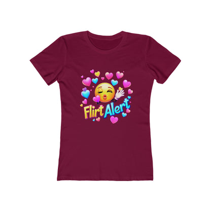 Flirt Alert - The Boyfriend Tee for Women - Creatively Designed Shop