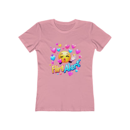 Flirt Alert - The Boyfriend Tee for Women - Creatively Designed Shop