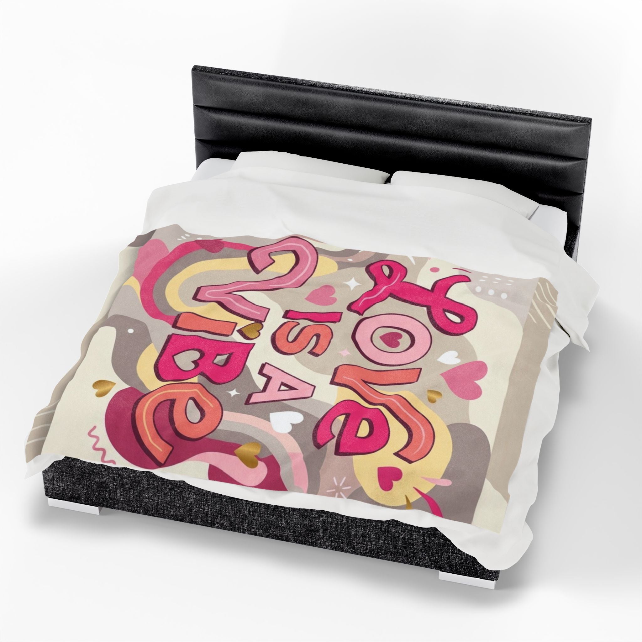Love Is A Vibe – Plush Velveteen Blanket