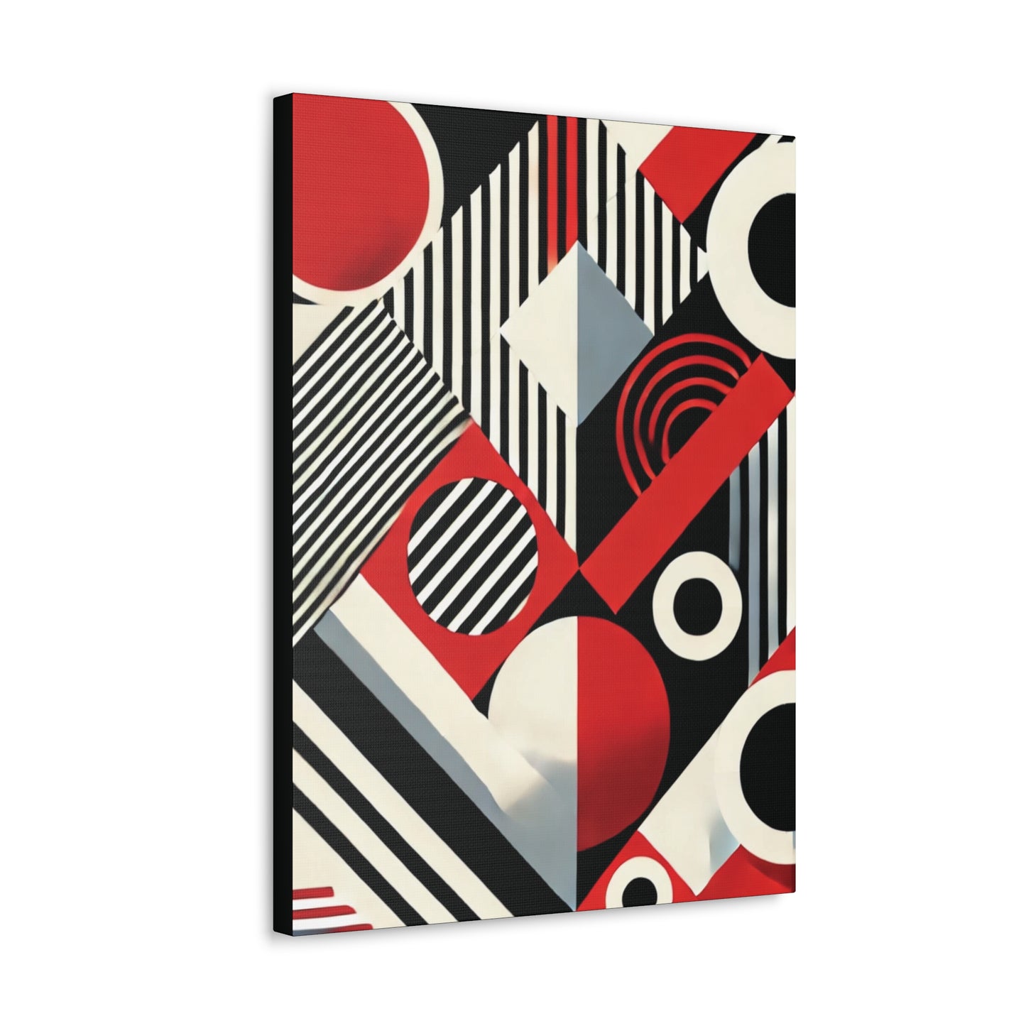 Red, Black & White Abstract - Canvas Gallery Wraps