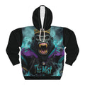 Gorilla in the Mist - Black Sleeves - Unisex Pullover Hoodie (AOP) - Creatively Designed Shop