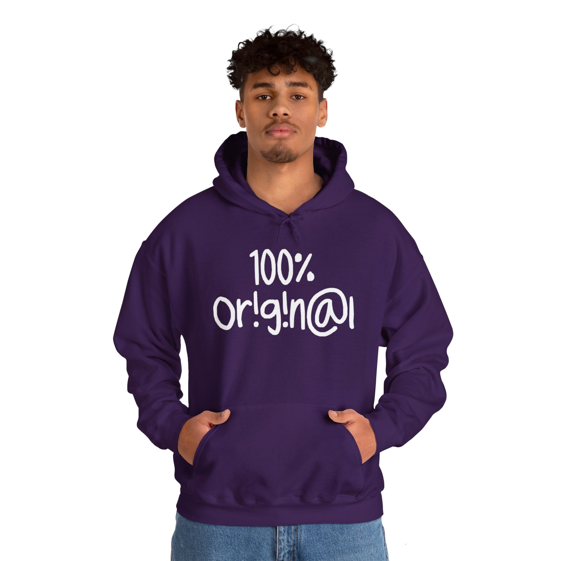 "100% Or!g!n@l" - Unisex Heavy Blend™ Hooded Sweatshirt - Creatively Designed Shop