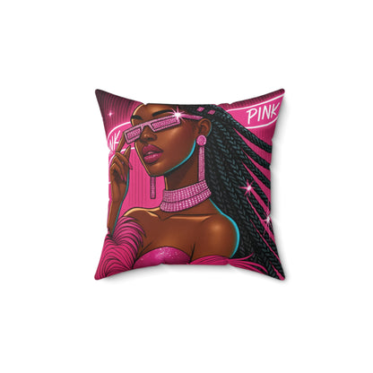 Slayin' In Pink - Spun Polyester Square Pillow