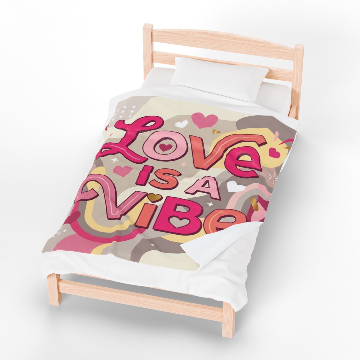 Love Is A Vibe – Plush Velveteen Blanket