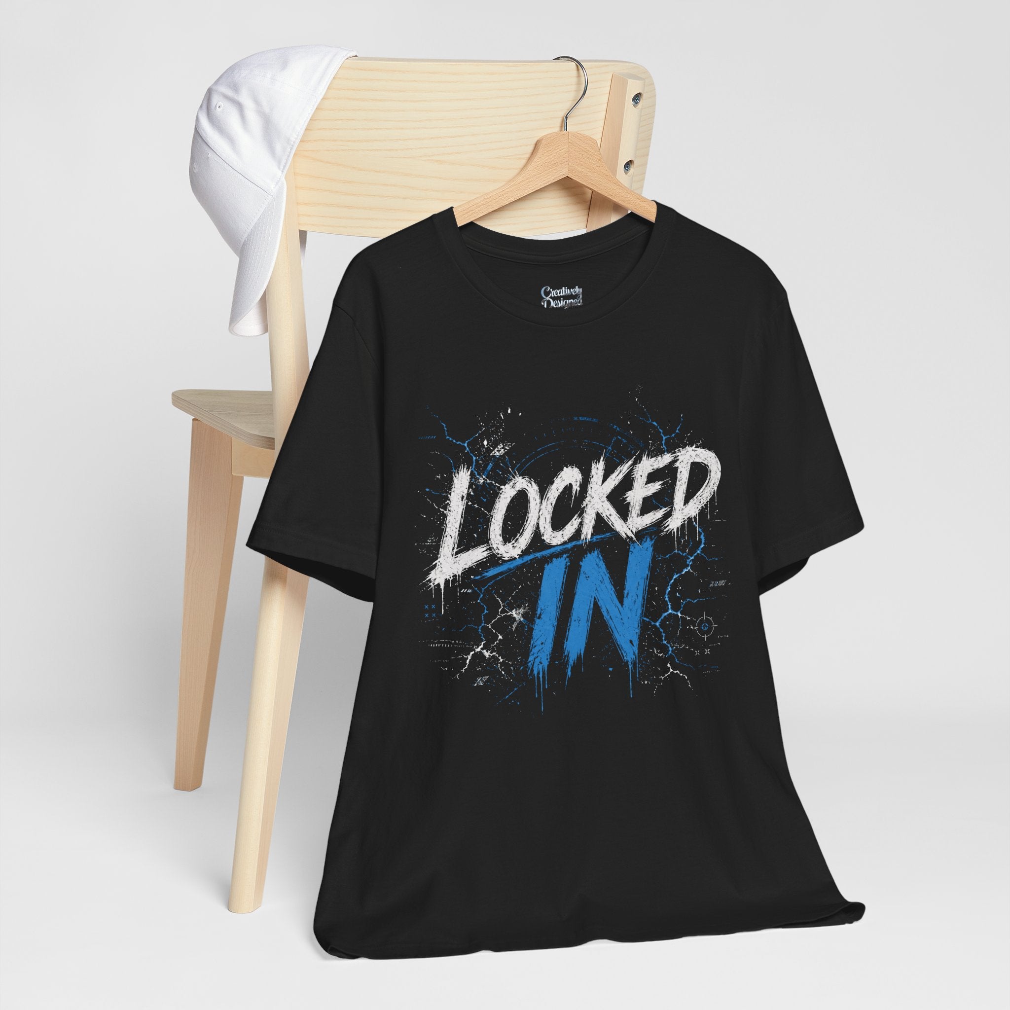 Locked In (Blue) - Jersey Short Sleeve Tee
