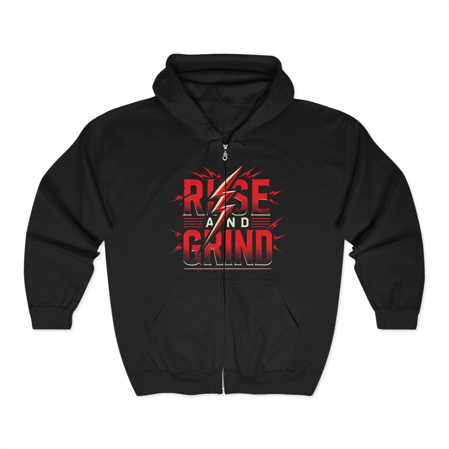 Rise and Grind - Unisex Heavy Blend™ Full Zip Hooded Sweatshirt