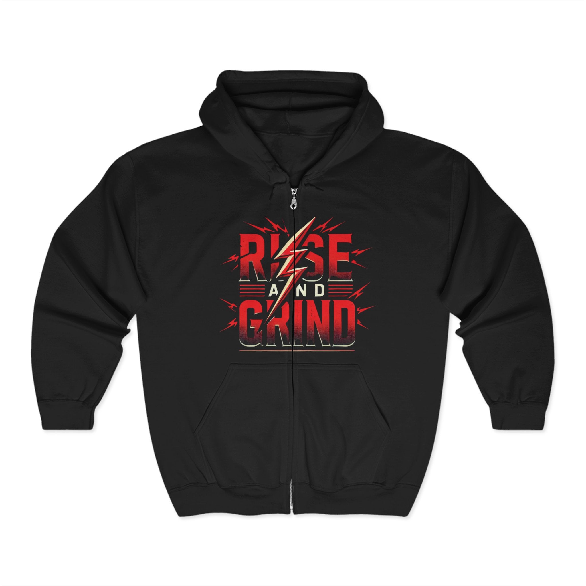 Rise and Grind - Unisex Heavy Blend™ Full Zip Hooded Sweatshirt