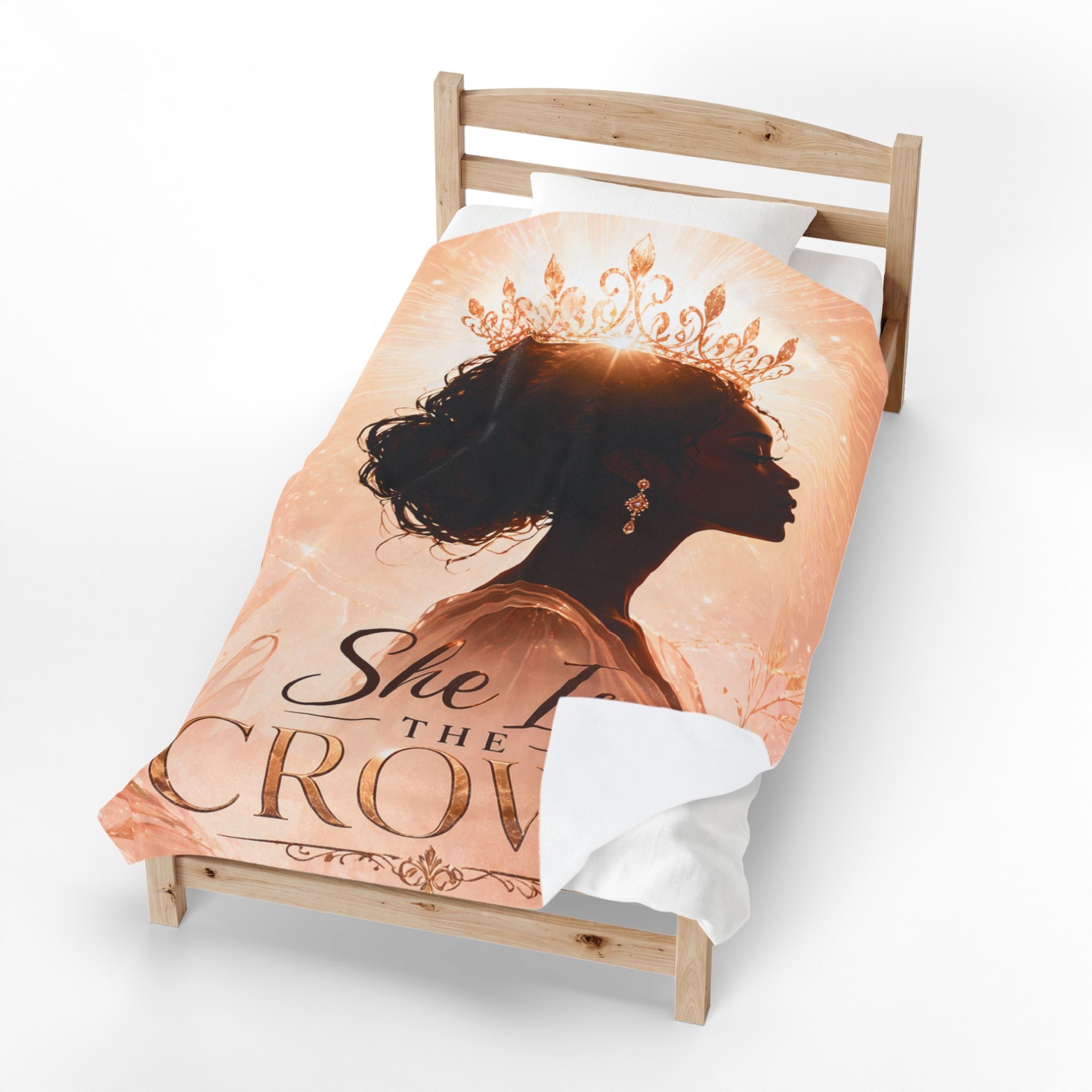 She Is the Crown - Velveteen Plush Blanket