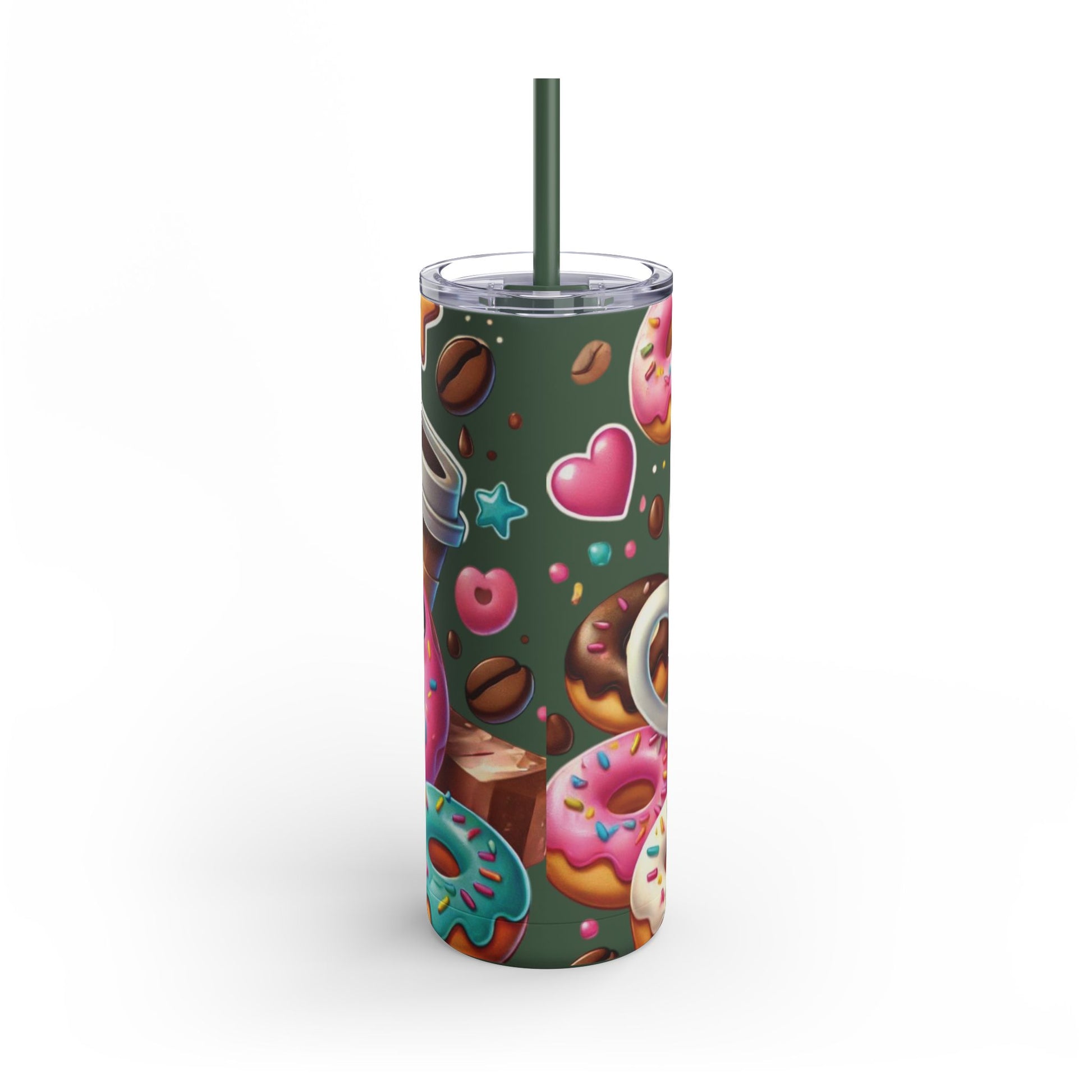 Coffee & Donuts - Maars Maker Skinny Matte Tumbler, 20oz - Creatively Designed Shop