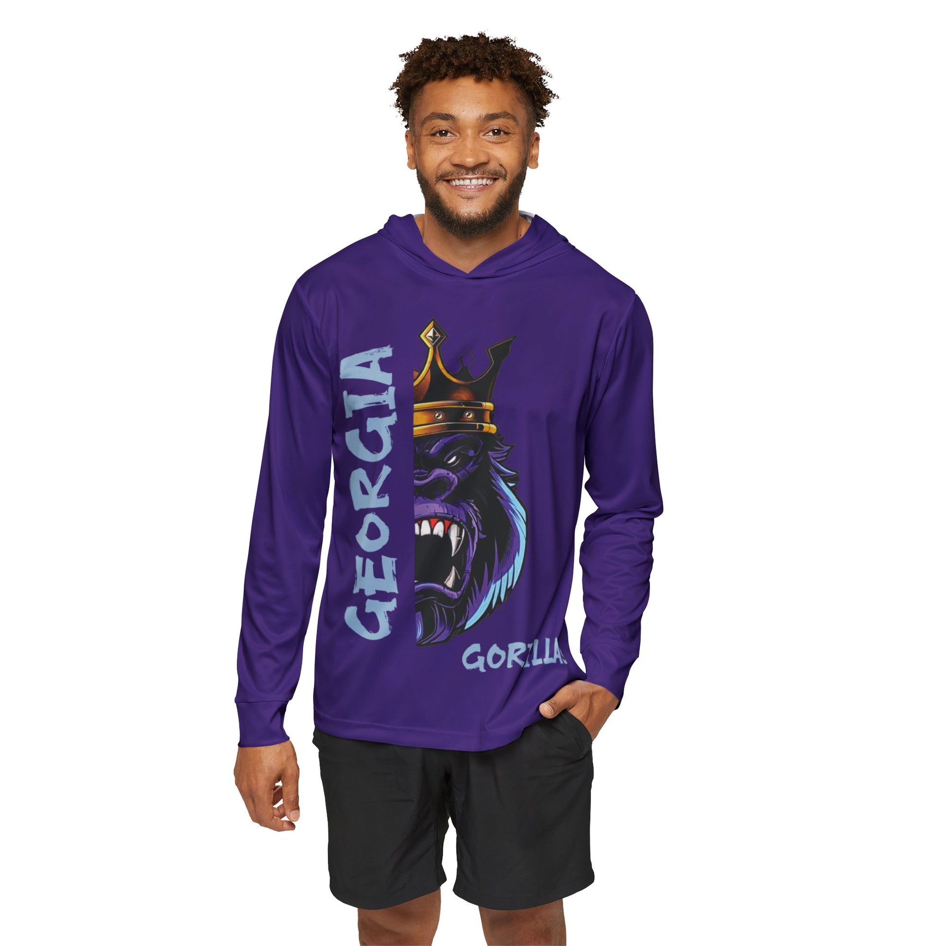 Georgia Gorillas (Purple) - Men's Sports Warmup Hoodie (AOP) - Creatively Designed Shop