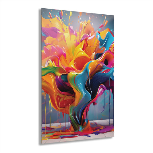 "Graffiti Splash" - Acrylic Prints (French Cleat Hanging)