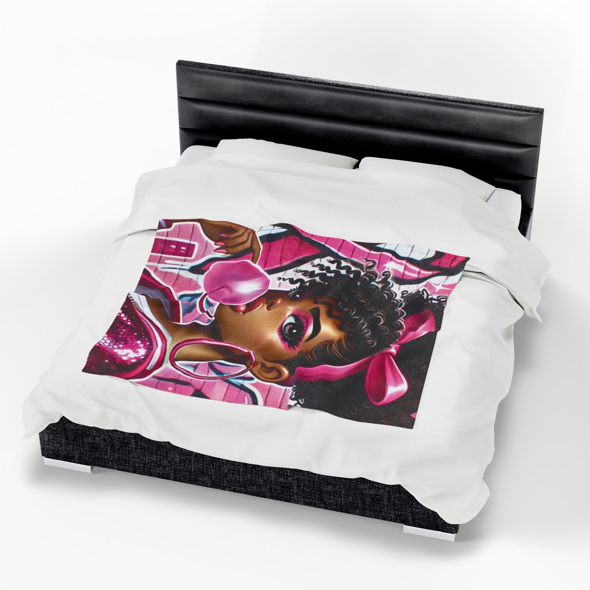 Pink Attitude - Velveteen Plush Blanket