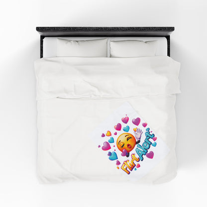 Flirt Alert - Velveteen Plush Blanket