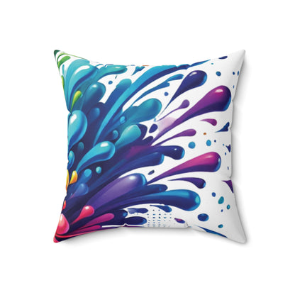 Color Splash - Spun Polyester Square Pillow