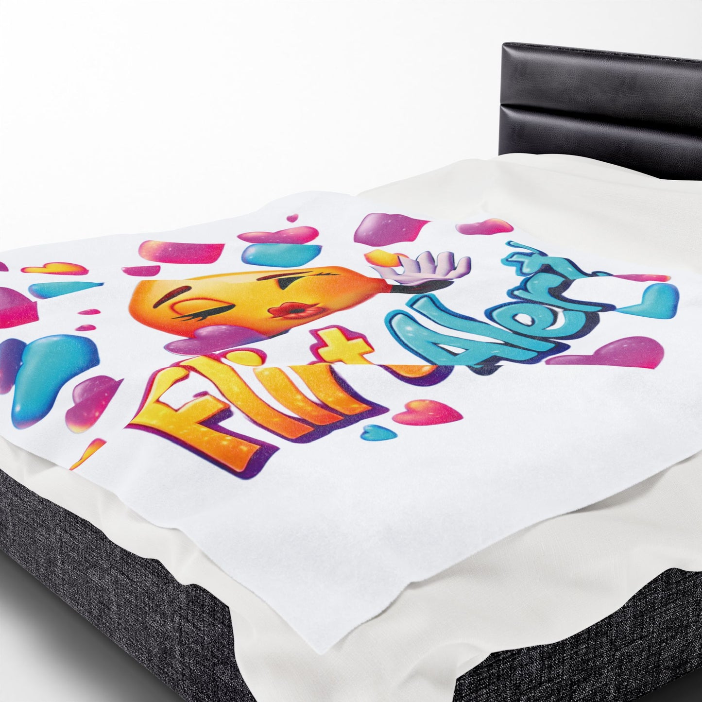 Flirt Alert - Velveteen Plush Blanket