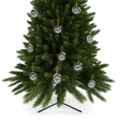 Snowman with a Magic Hat - Glass Ornaments - Creatively Designed Shop