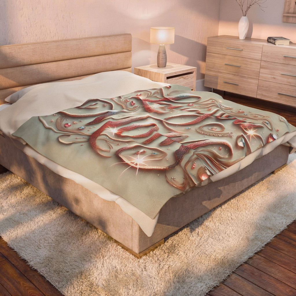 Love You Mom - Velveteen Plush Blanket