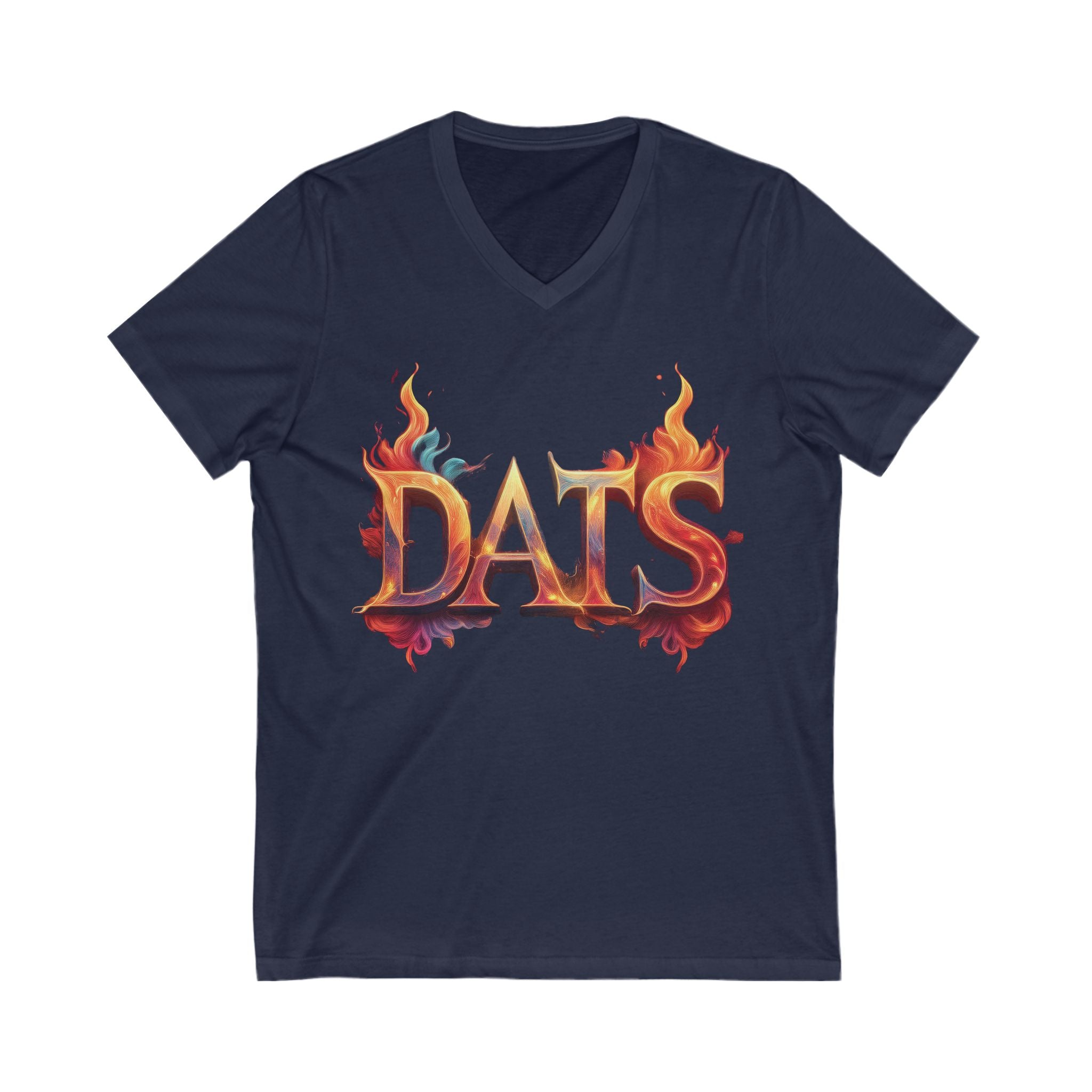 DATS Fire - Unisex Jersey Short Sleeve V-Neck Tee