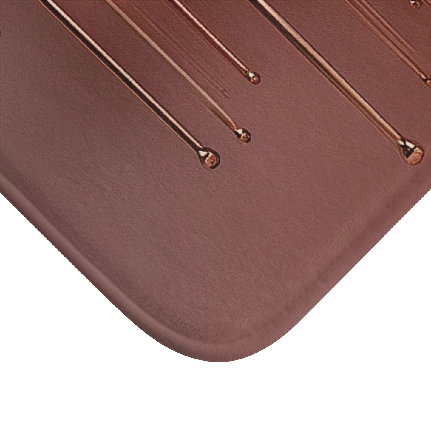 Rose Gold Metallic Drip - Bath Mat