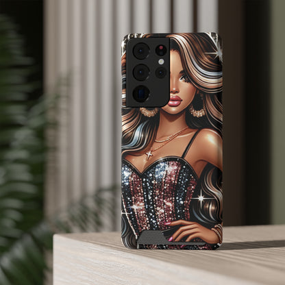 "Beautiful" - Phone Case With Card Holder - Creatively Designed Shop