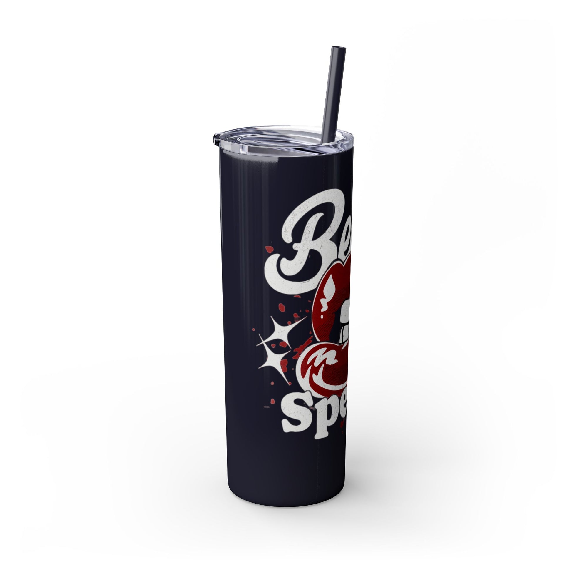 Beauty Speaks - Skinny Tumbler with Straw, 20oz - Creatively Designed Shop