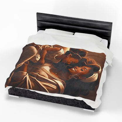 A Mother's Love - Velveteen Plush Blanket