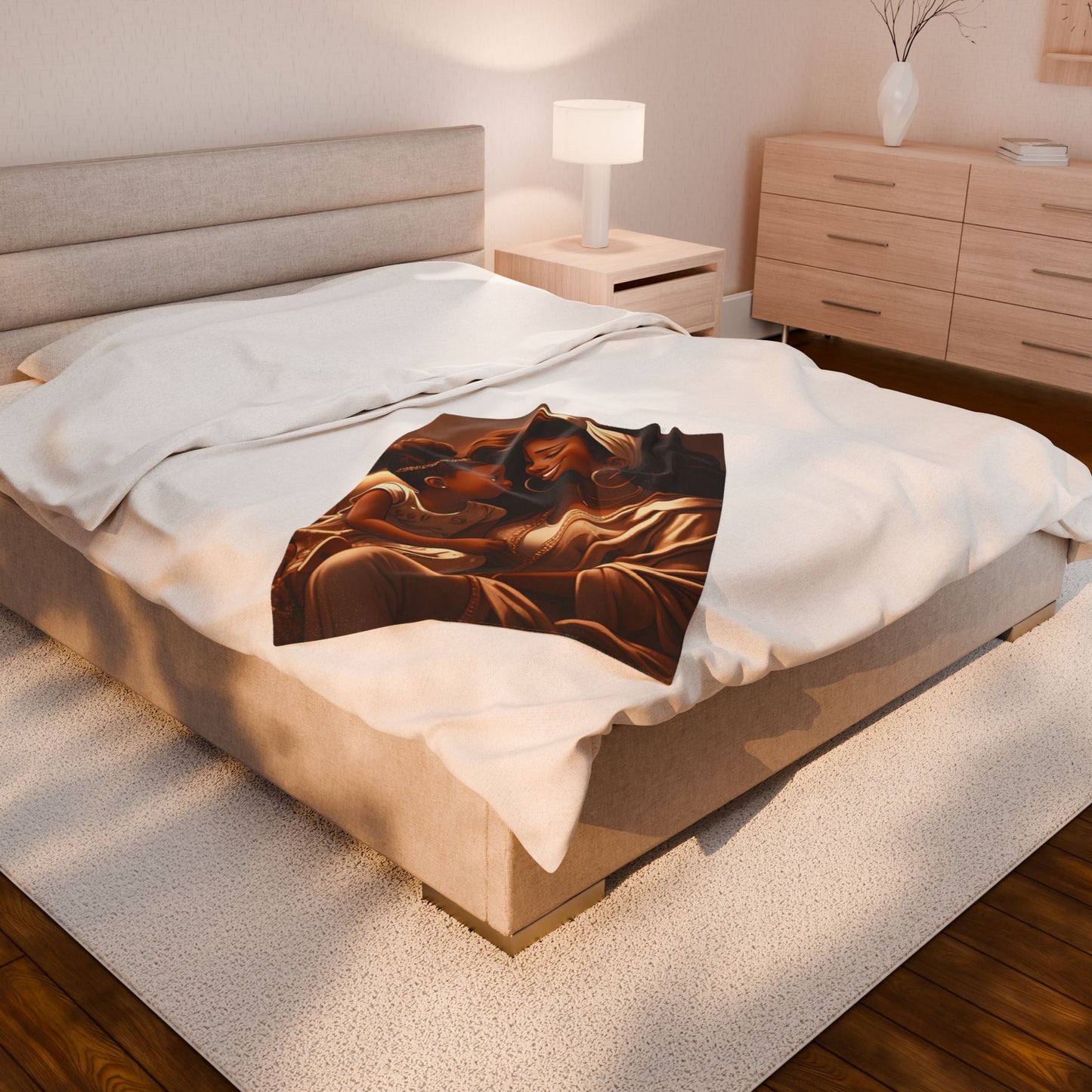 A Mother's Love - Velveteen Plush Blanket