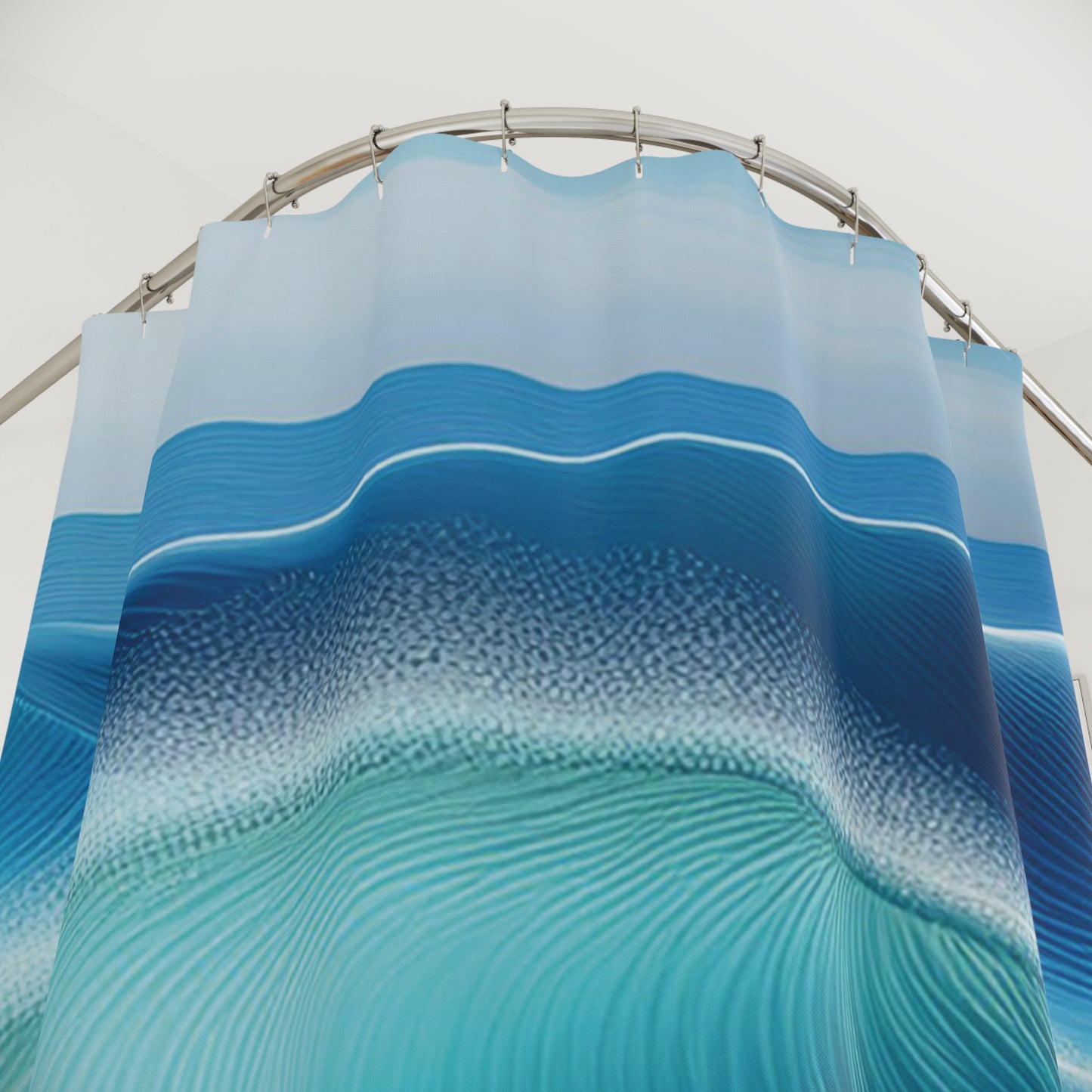 Shades of Blue Waves - Shower Curtain