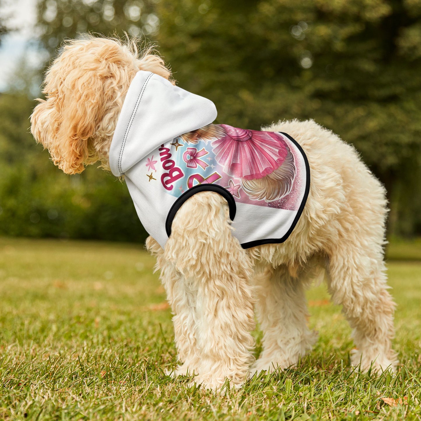 Bow Wow in Pink - Pet Hoodie